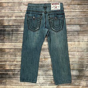 True Religion Joey Super T USA Made Jeans 32x30 Men Blue Denim Flap Thick Stitch
